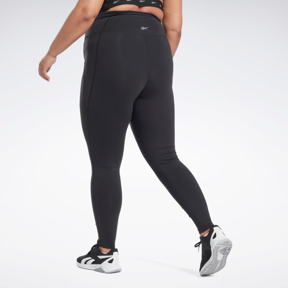 Plus Size Ultra High Rise Black Ribbed Waist Luxe Legging