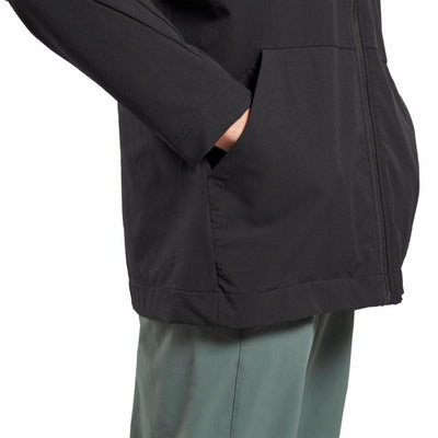 Reebok Apparel Men Performance Woven Zip-Up Jacket BLACK
