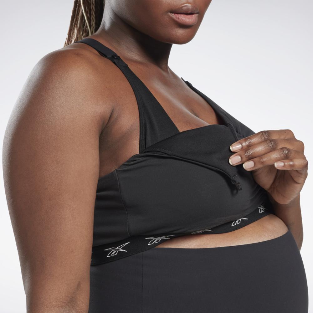 NWT New Gap bra womens small nursing Maternity Lounge fit sports Bra Black  S