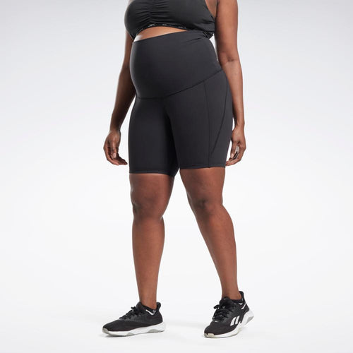 Reebok Apparel Women Lux Maternity Bike Shorts (Plus Size) BLACK