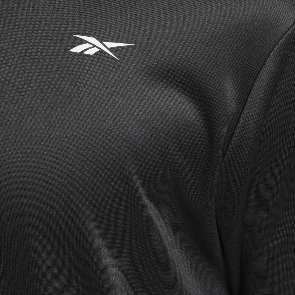 Reebok Apparel Men Workout Ready Double Knit Quarter-Zip BLACK