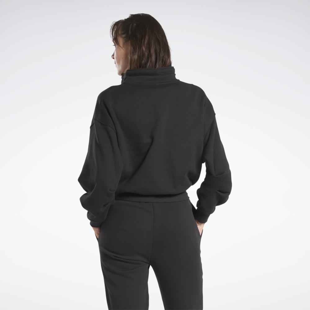 Reebok Apparel Women Reebok Classics Cotton French Terry Sweatshirt BLACK