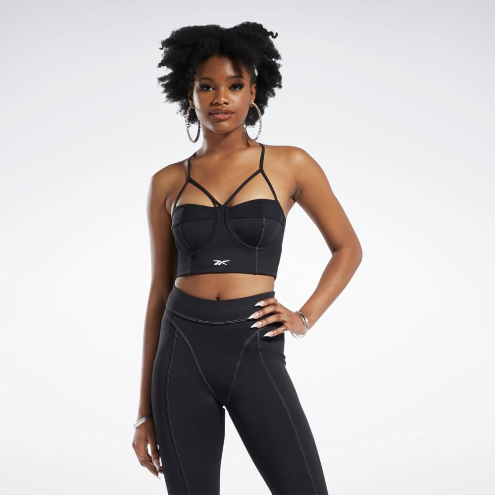 Reebok Apparel Women Cardi B Bralette BLACK/WHITE