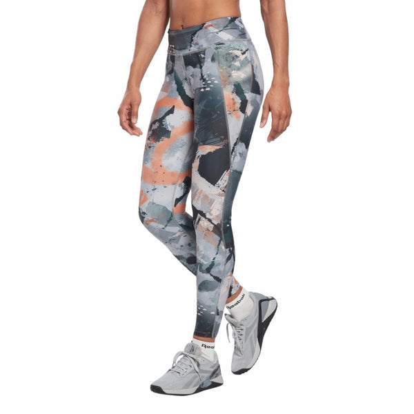 Reebok Run Essentials Allover Print Leggings (Medium / UK 12-14)