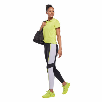 Womens Colorblock Cropped Athletic Leggings Black S