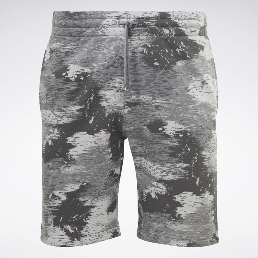 Reebok Apparel Men Reebok Identity Modern Camo Fleece Shorts