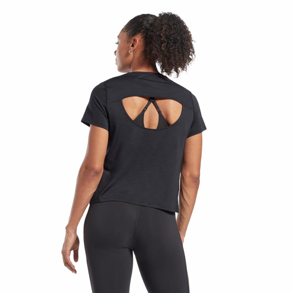 Athlete Seamless Workout Tee - Black, Women's T-Shirts