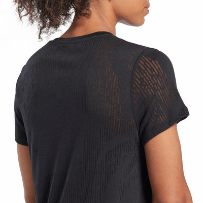 Reebok Apparel Women Burnout T-Shirt BLACK