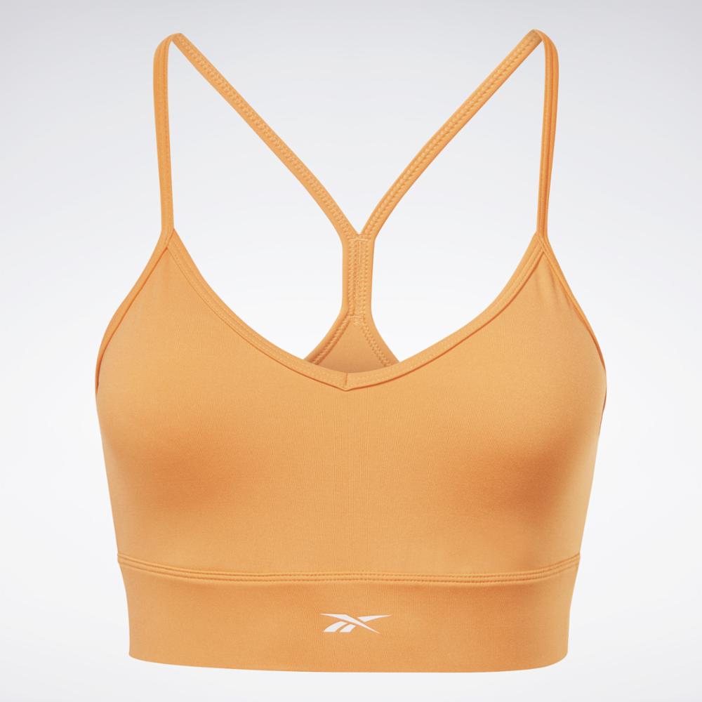Womens Size XS/S Grey Orange Reebok Puremove Sports Bra DP6183