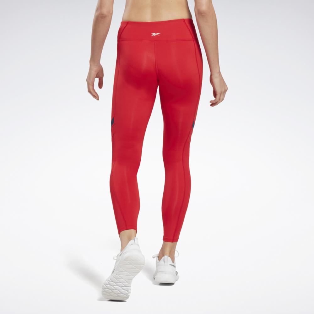 Reebok Sport leggings For Women Workout Ready Mesh W Pink (xs) in Red