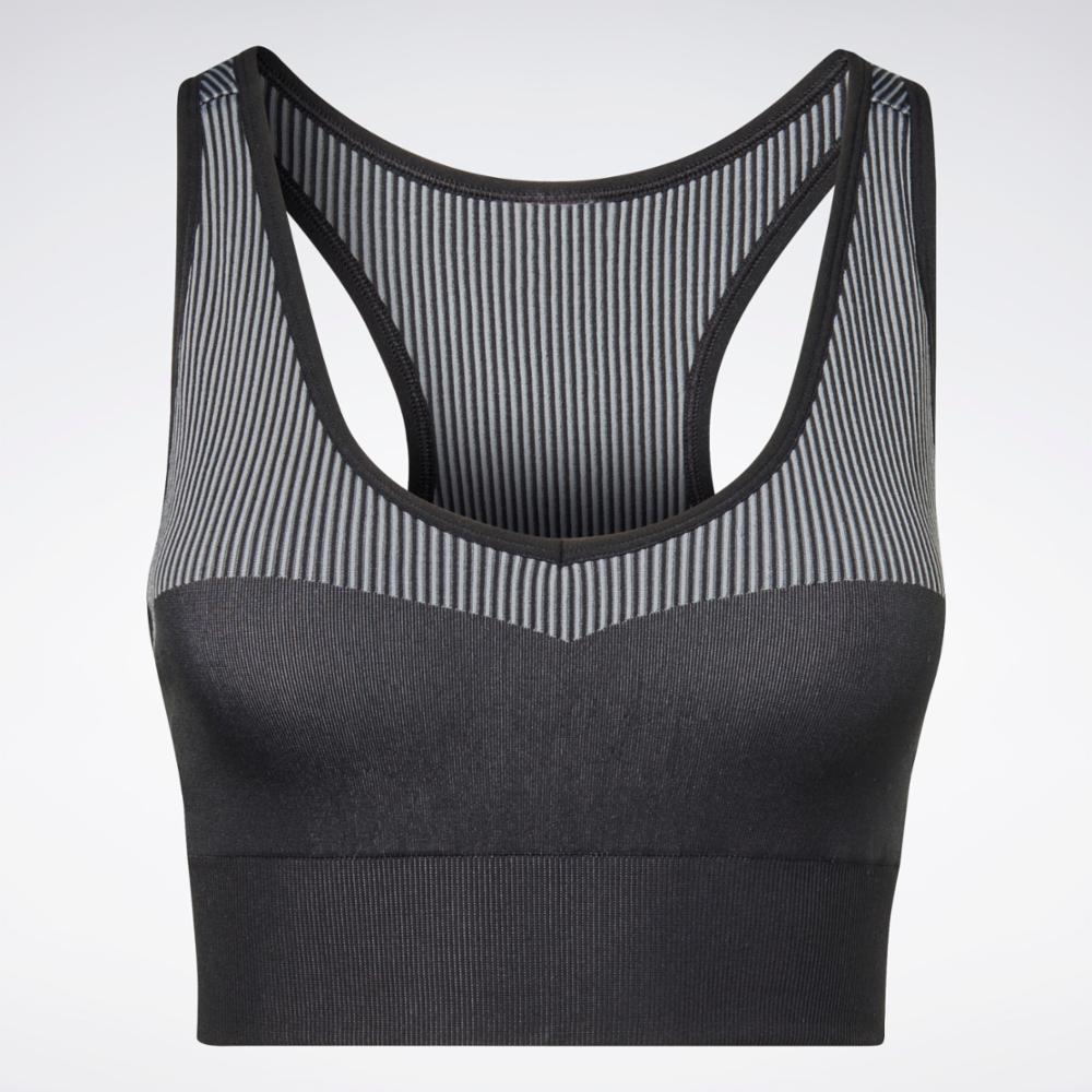 rygai Sports Bra Strapless Solid Color Seamless Anti Exposure Ladies Padded  Wire Free Brassiere for Inside Wear,Black,S 