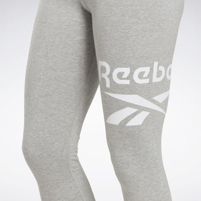Reebok Small Logo Leggings In Grey, GR9405