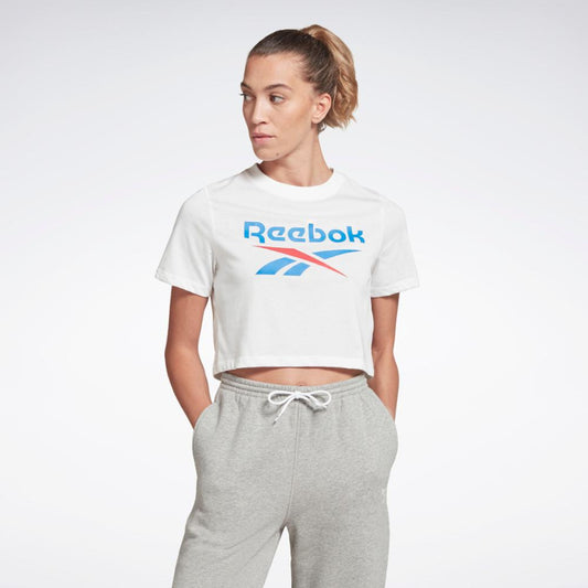 Reebok Apparel Women Reebok Identity T-Shirt WHITE/VECBLU