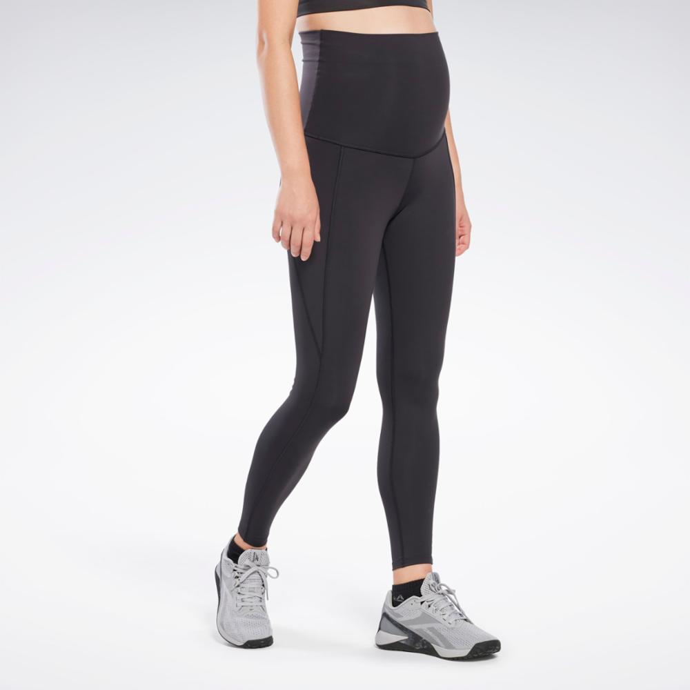 Reebok Apparel Women Reebok Lux Maternity Leggings BLACK