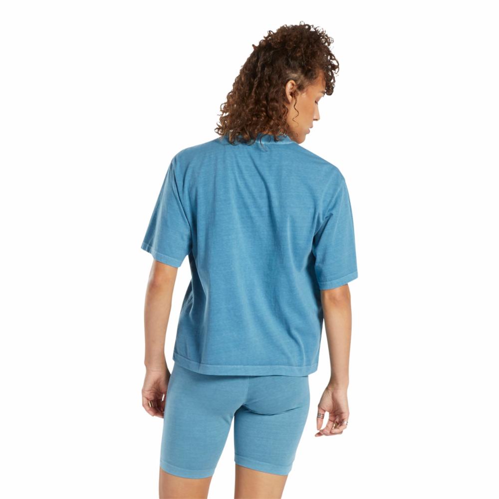 Reebok Apparel Women Classics Natural Dye Boxy T-Shirt STEBLU