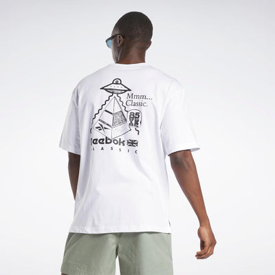 Reebok Apparel Men Classics Skateboard T-Shirt WHITE