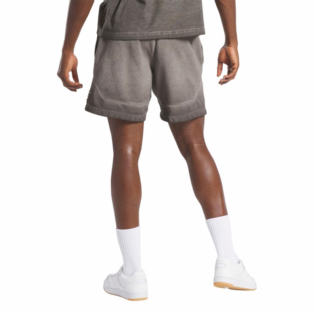 Reebok Apparel Men Reebok Basketball Court Top Bi-Dye Fleece Shorts BLACK