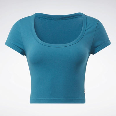 Reebok Apparel Women Reebok Classics Cropped Jersey T-Shirt STEBLU