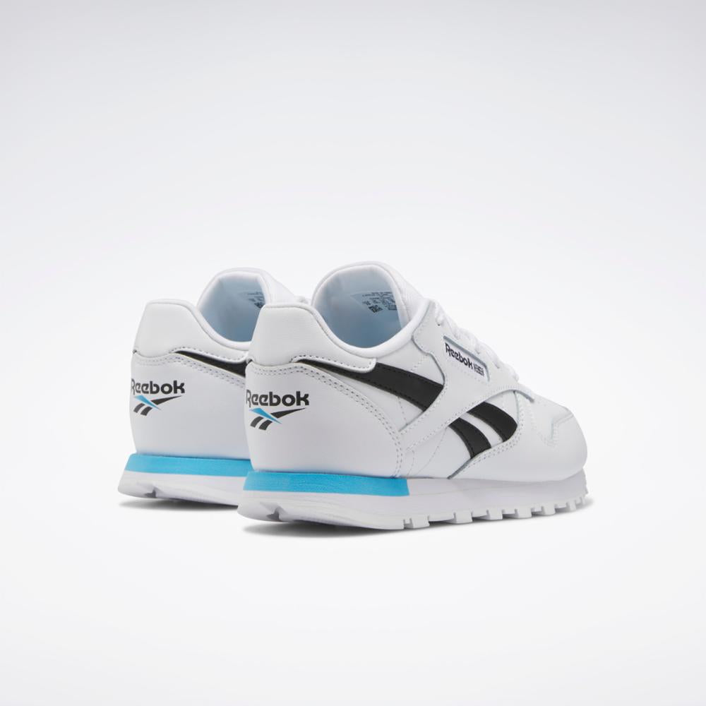 Reebok Footwear Kids Classic Leather CHILD FTWWHT/CBLACK/RADAQU