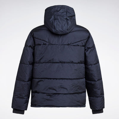 Reebok Apparel Men Quilted Puffer Winter Jacket BLACK
