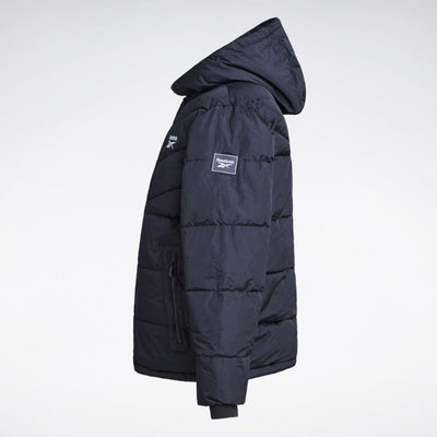 Reebok Apparel Men Quilted Puffer Winter Jacket BLACK