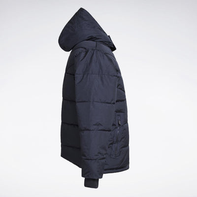 Black Reversible Hooded Winter Jacket