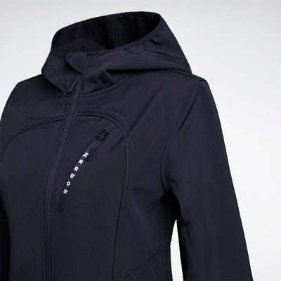 Reebok Apparel Women Slim-Fit Woven Jacket BLACK