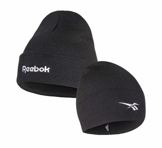 Reebok Apparel Men Reversible Knit Beanie BLACK